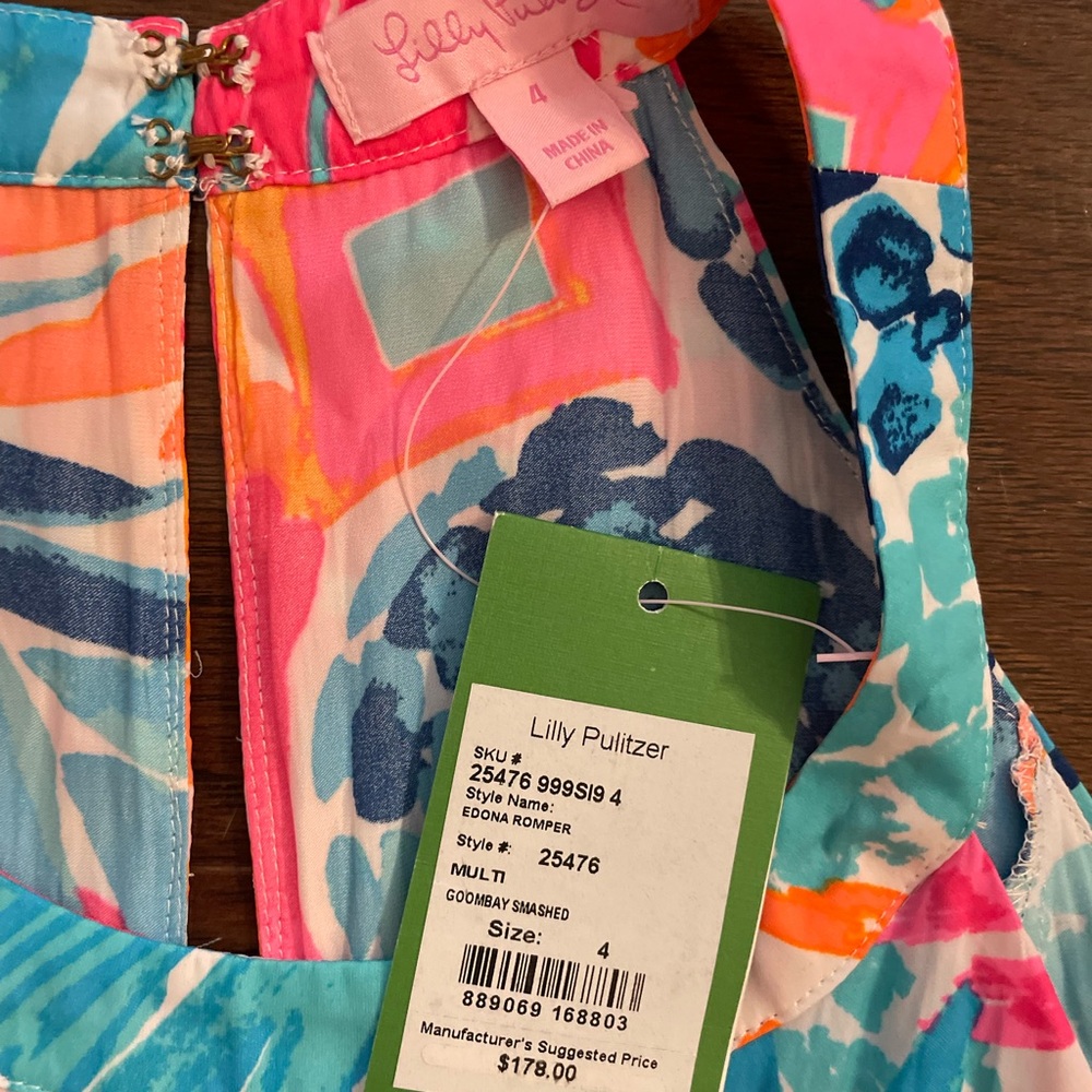 Lilly Pulitzer Goombay Smash Edona Romper size 4 NWT - Picture 2 of 3